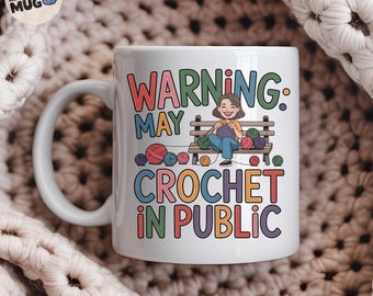 Mug amusant au crochet pour les femmes qui aiment la laine