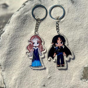 Acotar Rhysand and Feyre inspired acrylic keychain