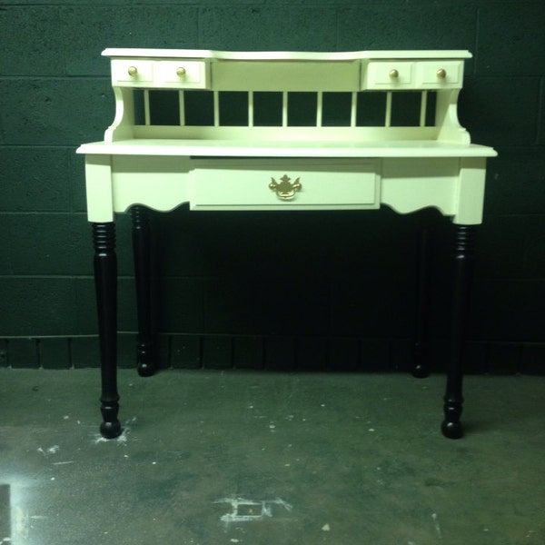 RESERVED Veranda Ivory and Black Desk