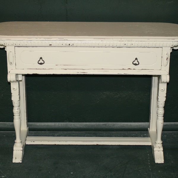 Rustic Veranda Ivory Console Table