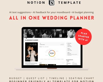 All-in-One Wedding Planner Notion Template: Digital Organization (PDF Guide Included