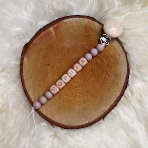 Personalized pacifier chain with name