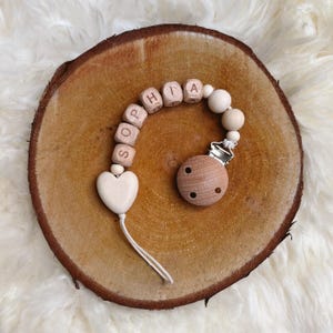 Personalized pacifier chain with name