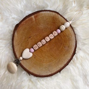 Personalized pacifier chain with name