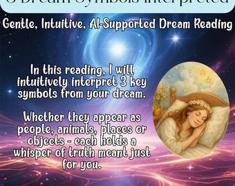 3 símbolos oníricos y sus mensajes susurrados: lectura intuitiva de sueños, traductor simbólico, información susurrada de tu mundo onírico
