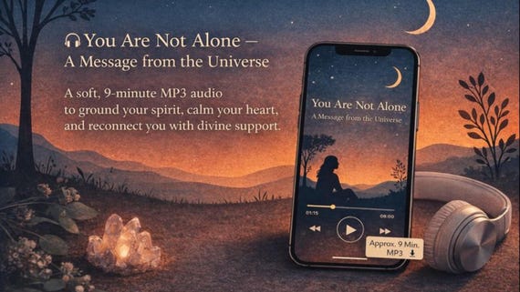You Are Not Alone – A Gentle Word from the Universe | Spiritual Audio MP3 | Guided Affirmation Meditation | Calming Support for the Soul