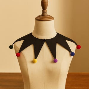 Färgglad Jingle Bell clownhalsband | Elastisk gycklarhalsband för cosplay, Pierrot-kostymer, Halloween och cirkuskläder C