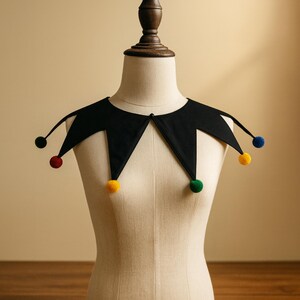 Färgglad Jingle Bell clownhalsband | Elastisk gycklarhalsband för cosplay, Pierrot-kostymer, Halloween och cirkuskläder B