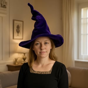 Halloween Twisty Witch Hats for Women | Medieval Witch Hat | Renaissance Faire Accessories | Witchy Cosplay Headwear