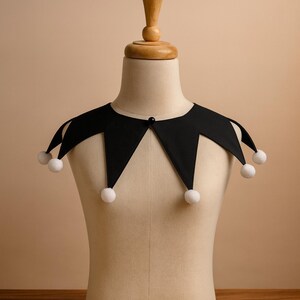 Färgglad Jingle Bell clownhalsband | Elastisk gycklarhalsband för cosplay, Pierrot-kostymer, Halloween och cirkuskläder bild 8