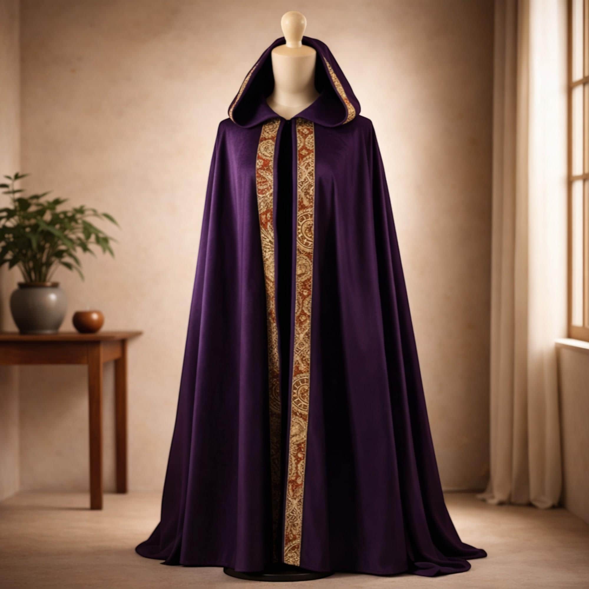 Vampire Robe Men Gothic Hooded Cloak for Men & Women | Medieval Vampire Devil Cape ...