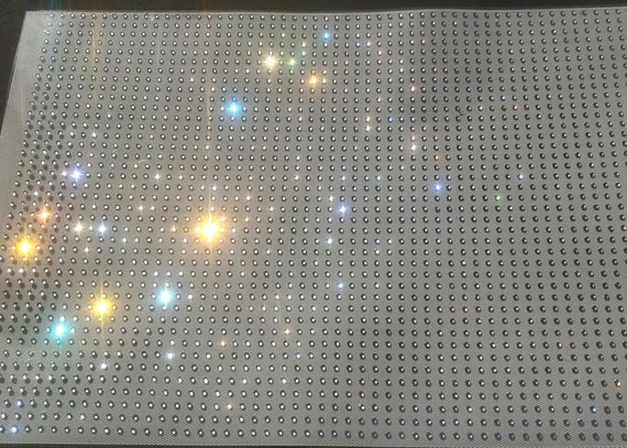 Crystal rhinestone iron on, sheet of hotfix crystals, 19,5x29,5 cm. crystal transfer for fabric and jersey