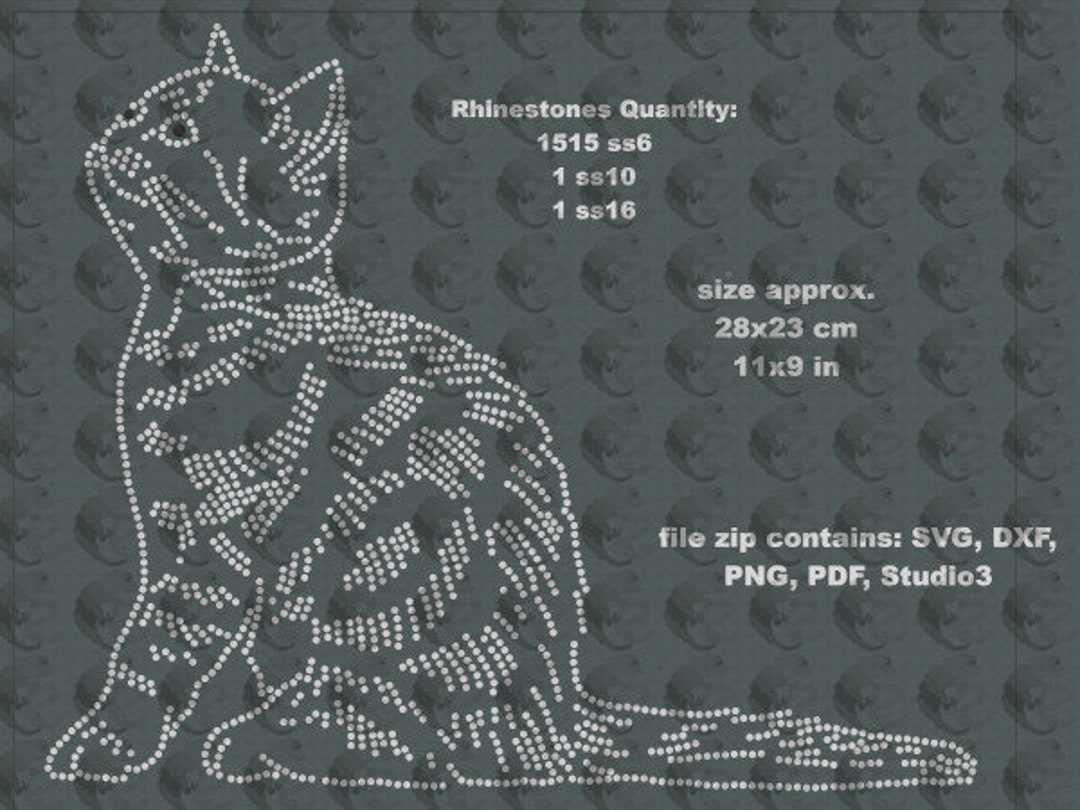 Rhinestone Template. Pattern to Make Rhinestones Hotfix Motif. Etsy