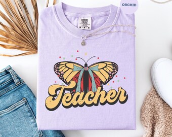 Butterfly Teacher T-shirt, Future Teacher Shirt, Cute Teacher Butterfly Shirt, Inspirational Motivational Teacher Tee, Gifts for Teachers