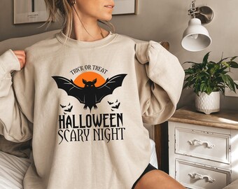 Felpa di Halloween "Dolcetto o scherzetto", Dolcetto o scherzetto di Halloween, Felpa di Halloween divertente