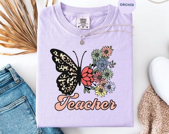Butterfly Teacher T-shirt, Future Teacher Shirt, Cute Teacher Butterfly Shirt, Inspirational Motivational Teacher Tee, Gifts for Teachers