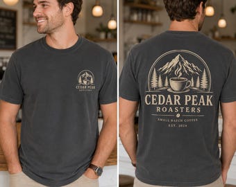 Comfort Colors Custom Company Logo T-Shirt, Double Sided Personalized Shirt with Front & Back Print, Custom Tee for Business or Personal Use