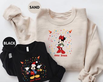 Disney Mickey Minnie Christmas Sweatshirt, Custom Disney Family Christmas Sweatshirt, Mickey Christmas Tshirt, Christmas Family Shirt