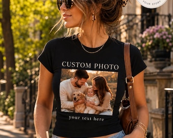 Custom Photo Baby Tee, Personalized Picture Baby Tee, Custom Image Baby Tee, Photo Baby Tee for Kids, Personalized Graphic Baby Tee