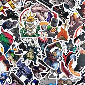 50pcs Dark Souls Stickers, Knight Warrior Stickers, Fantasy RPG Stickers, Waterproof Art Stickers for Gamer Fans, RPG Lovers, Collectors image 5