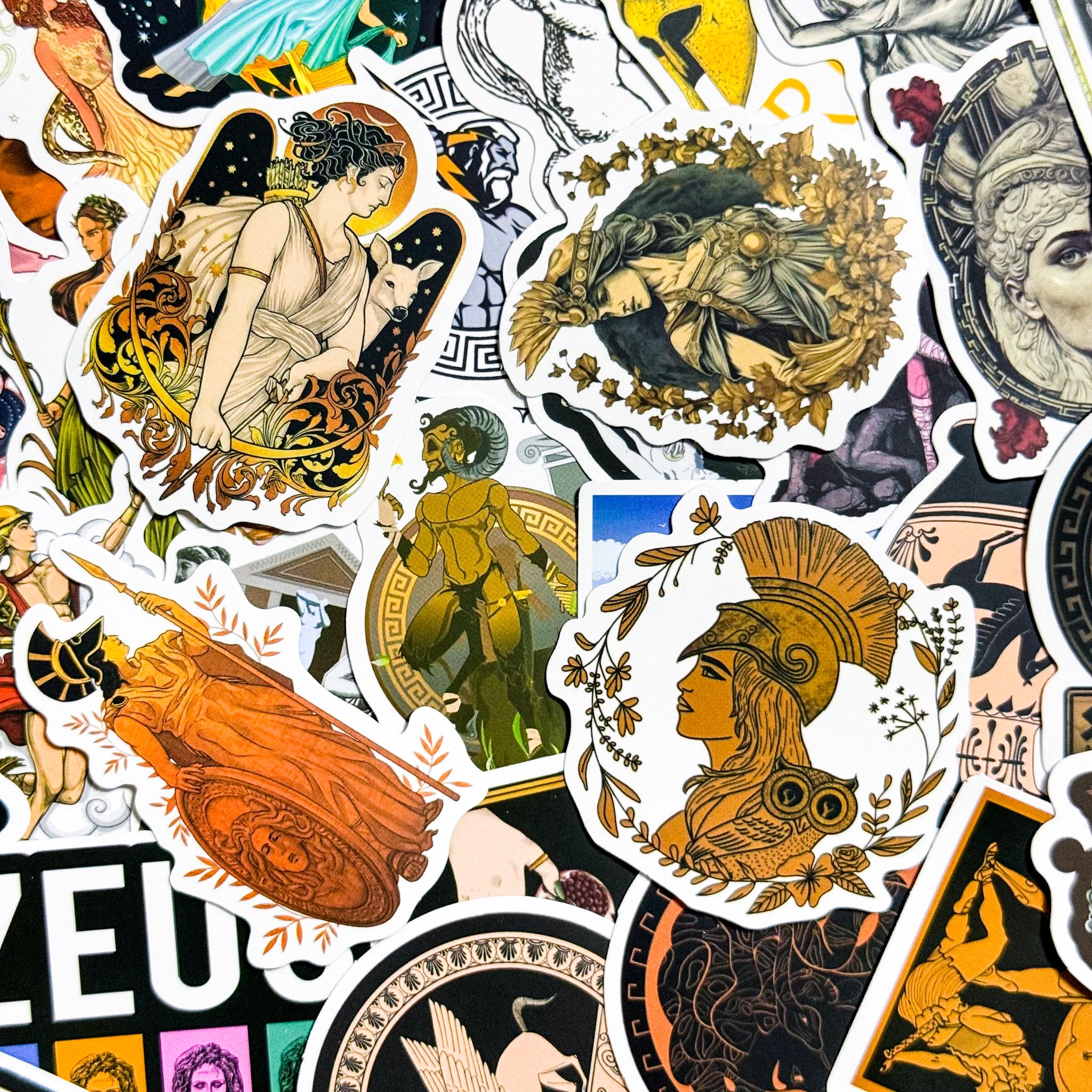 Myth Fans 50pcs Greek Mythology Stickers, Ancient Gods Stickers, Classical Myth ...