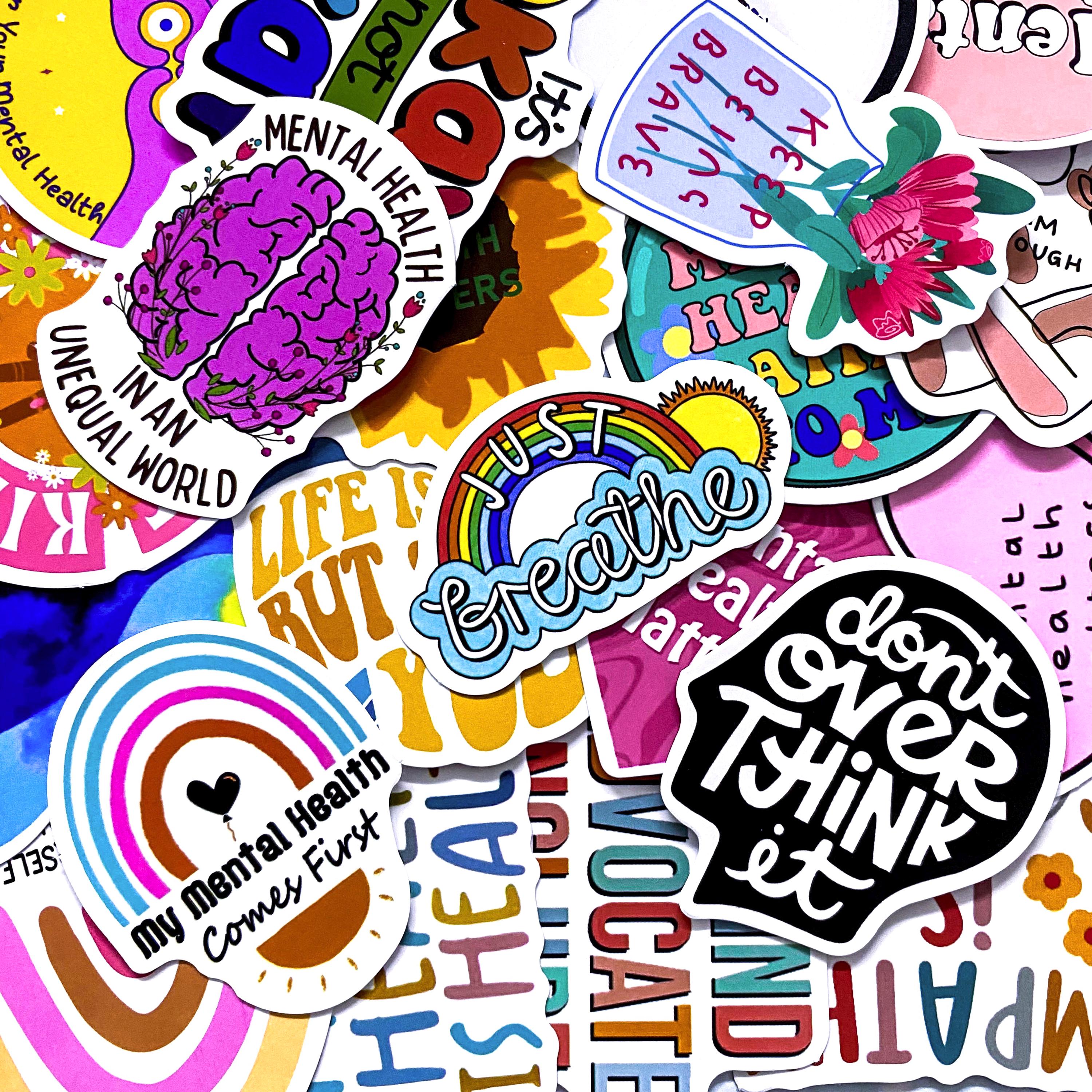 50pcs Mental Health Stickers, Positive Quote Stickers, Self Care ...