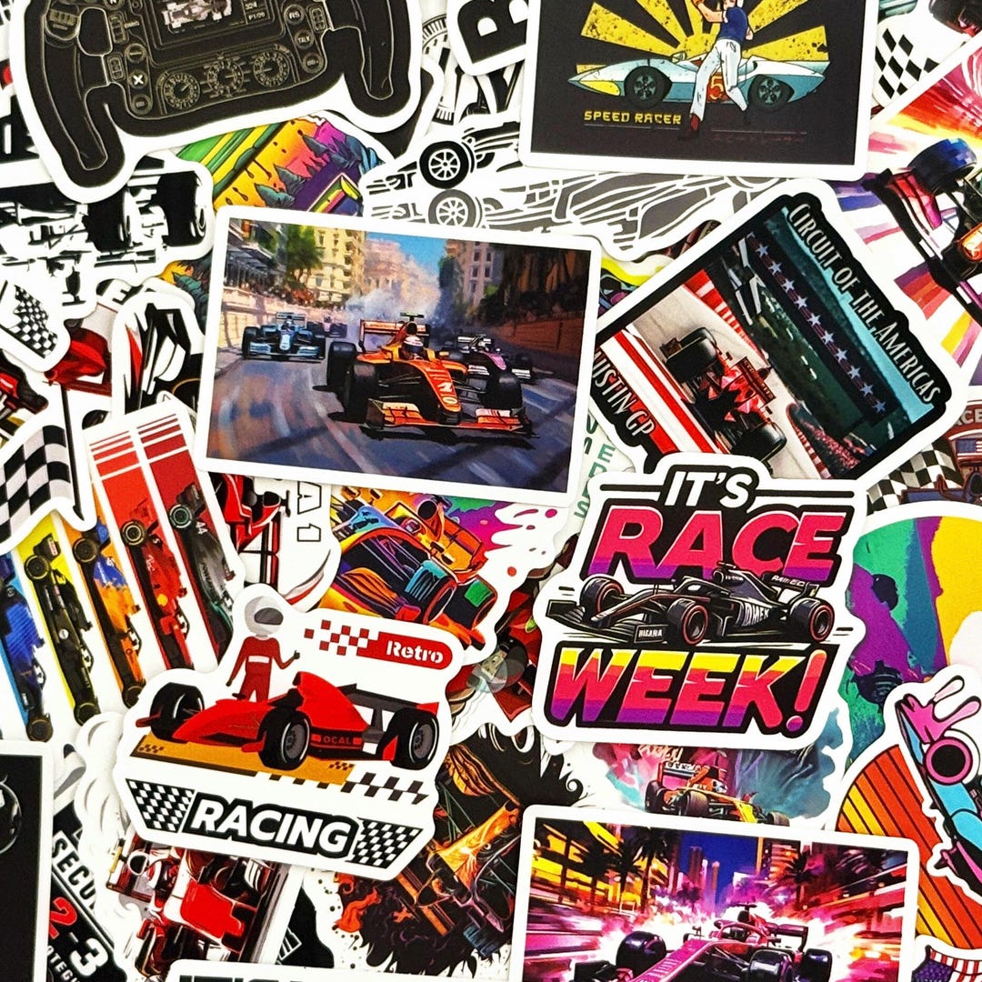 First Place Racing Sticker 50pcs Formula 1 Stickers, Race Car Stickers, Grand Prix Stickers ...