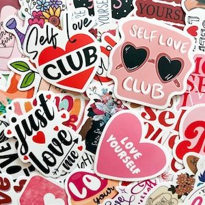 50pcs Self Love Stickers, Positive Affirmation Stickers, Love Quote Stickers, Waterproof Stickers for Journal, Scrapbook, DIY Crafts