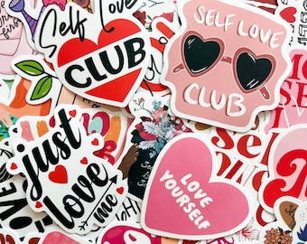 50pcs Self Love Stickers, Positive Affirmation Stickers, Love Quote Stickers, Waterproof Stickers for Journal, Scrapbook, DIY Crafts
