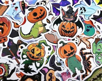 Pegatinas De Halloween Ghost - 100 Unidades Impermeables Para Decorar Todo