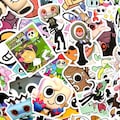 50pcs Dandys World Stickers, Cute Game Stickers, Cartoon Monster Stickers, Waterproof Colorful Character Stickers for Kids Fans Collectors