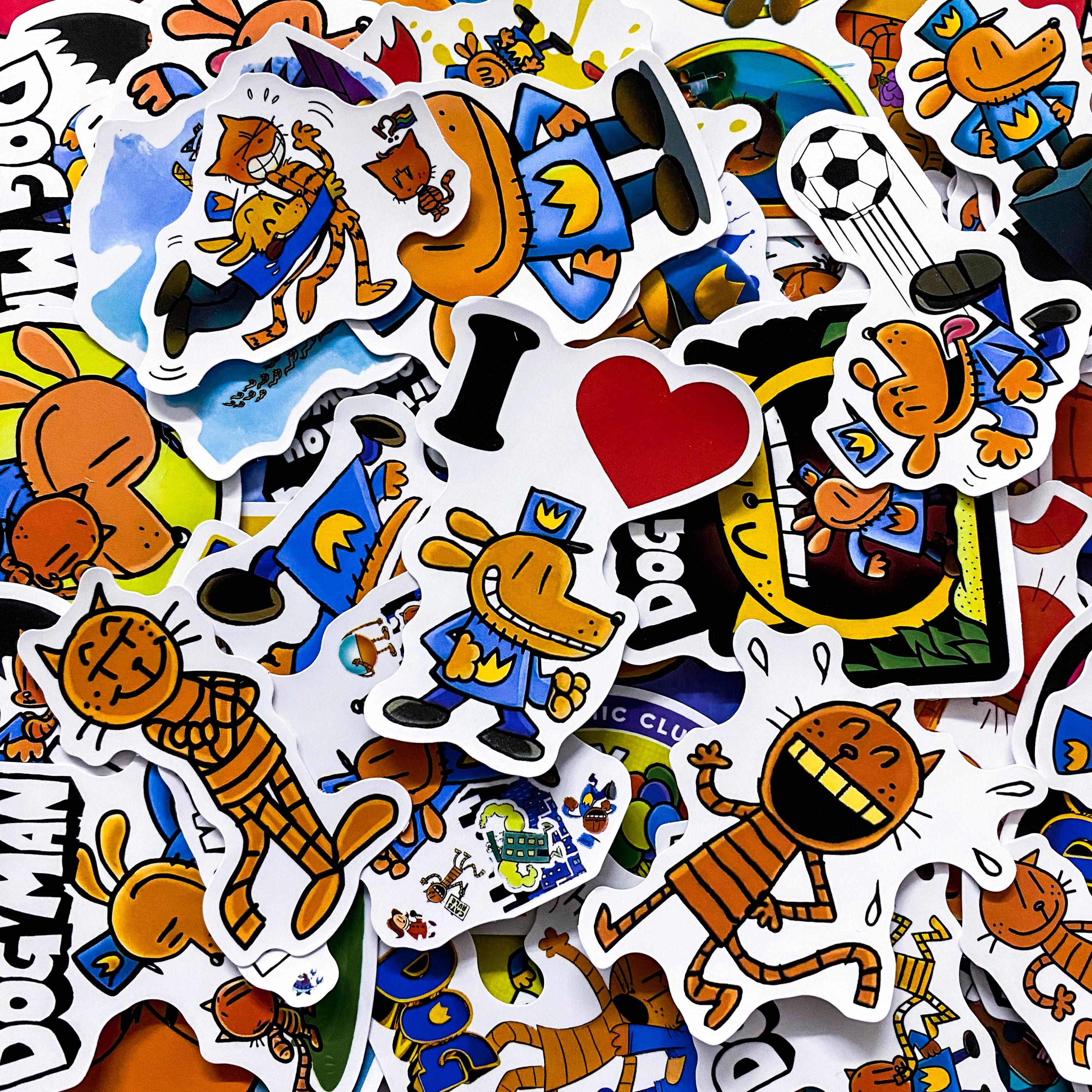 50pcs Dog Man Stickers, Comic Character Stickers, Funny Cartoon Dog Art ...