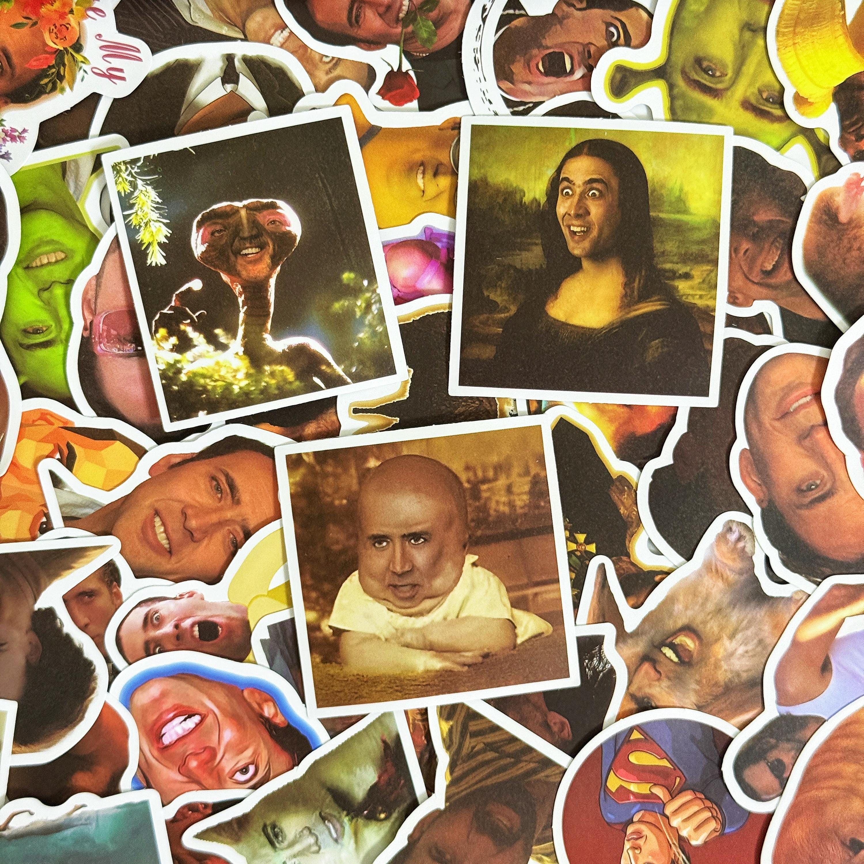 50pcs Nicolas-cage Stickers, Funny Actor Stickers, Meme Face Stickers ...