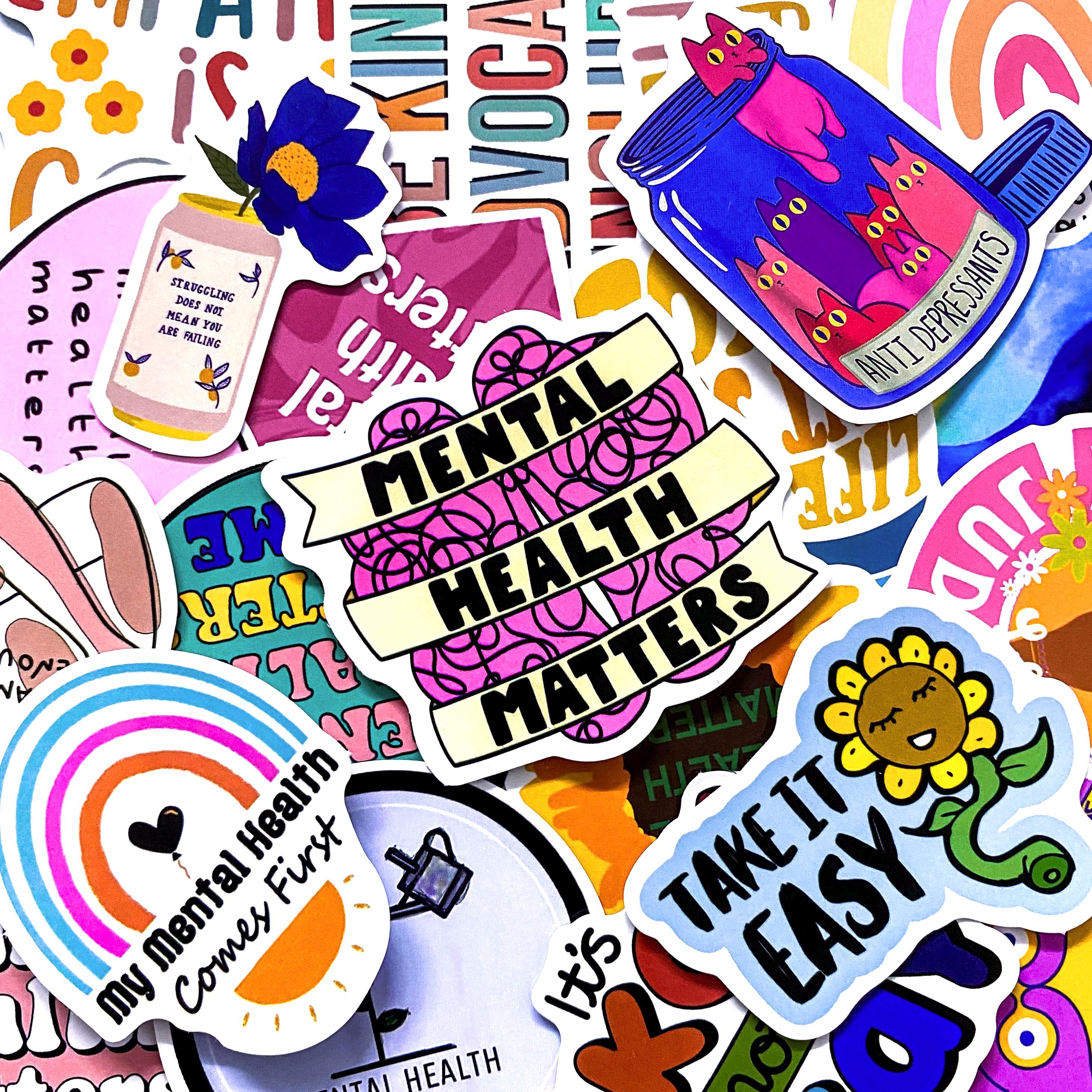 50pcs Mental Health Stickers, Positive Quote Stickers, Self Care ...