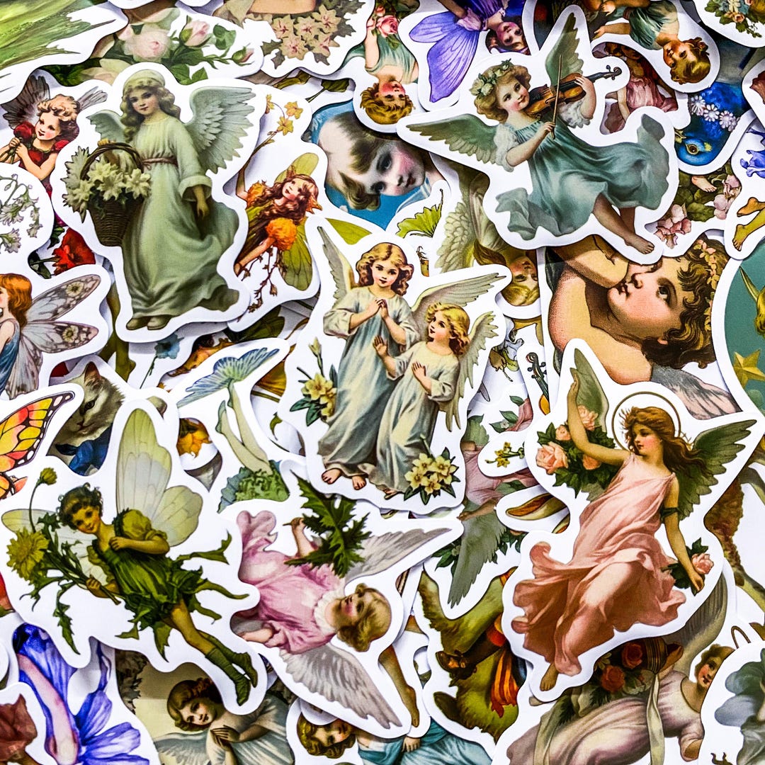 50pcs Vintage Angel Stickers, Cherub Art Stickers, Classical ...
