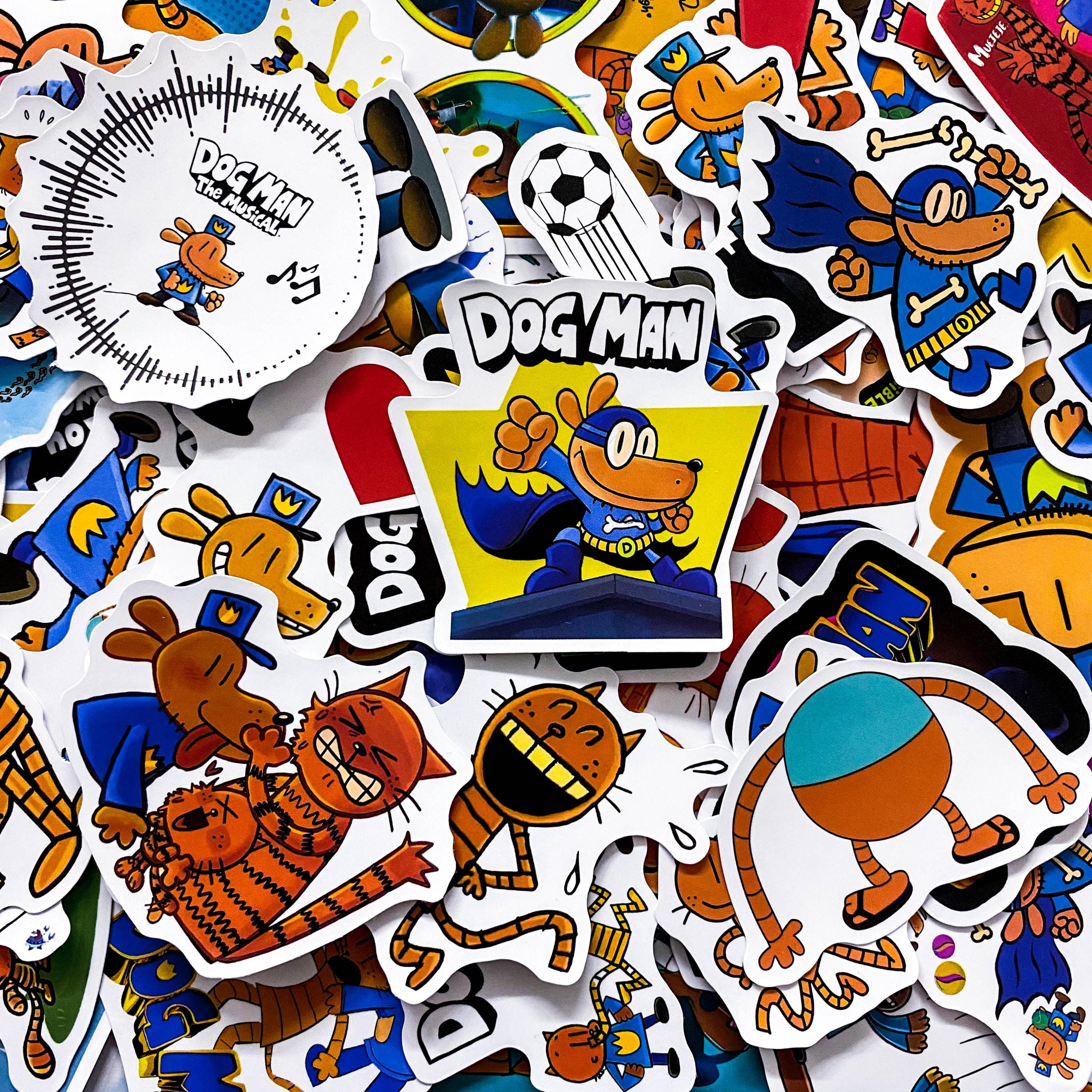 50pcs Dog Man Stickers, Comic Character Stickers, Funny Cartoon Dog Art ...