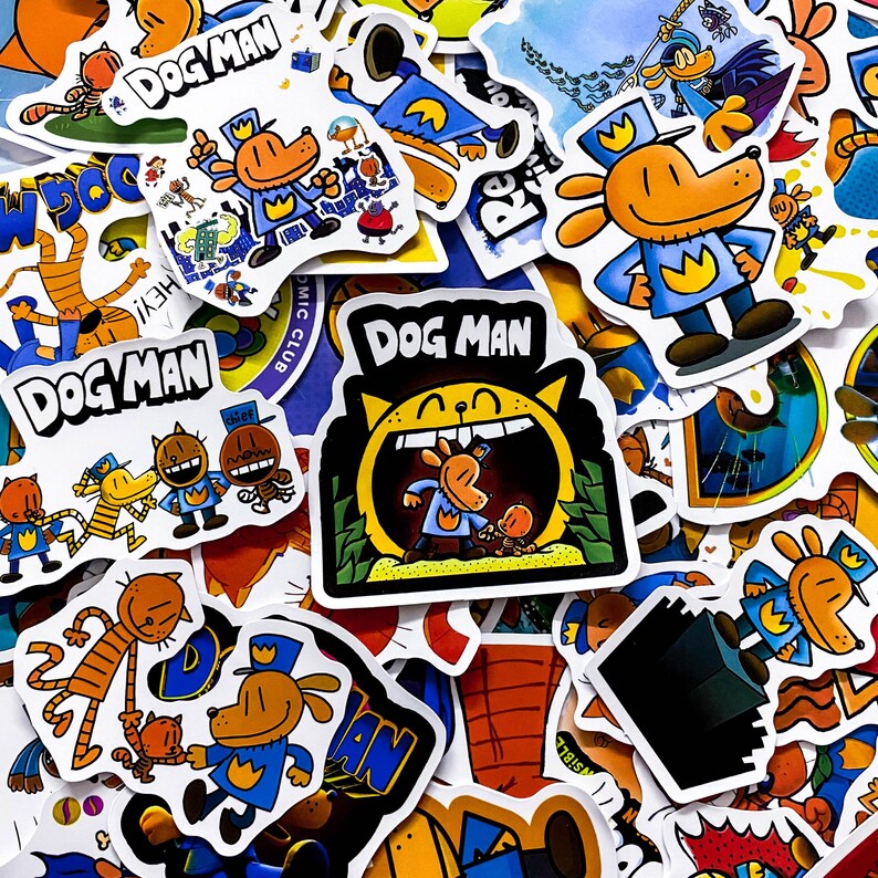 50pcs Dog Man Stickers, Comic Character Stickers, Funny Cartoon Dog Art ...