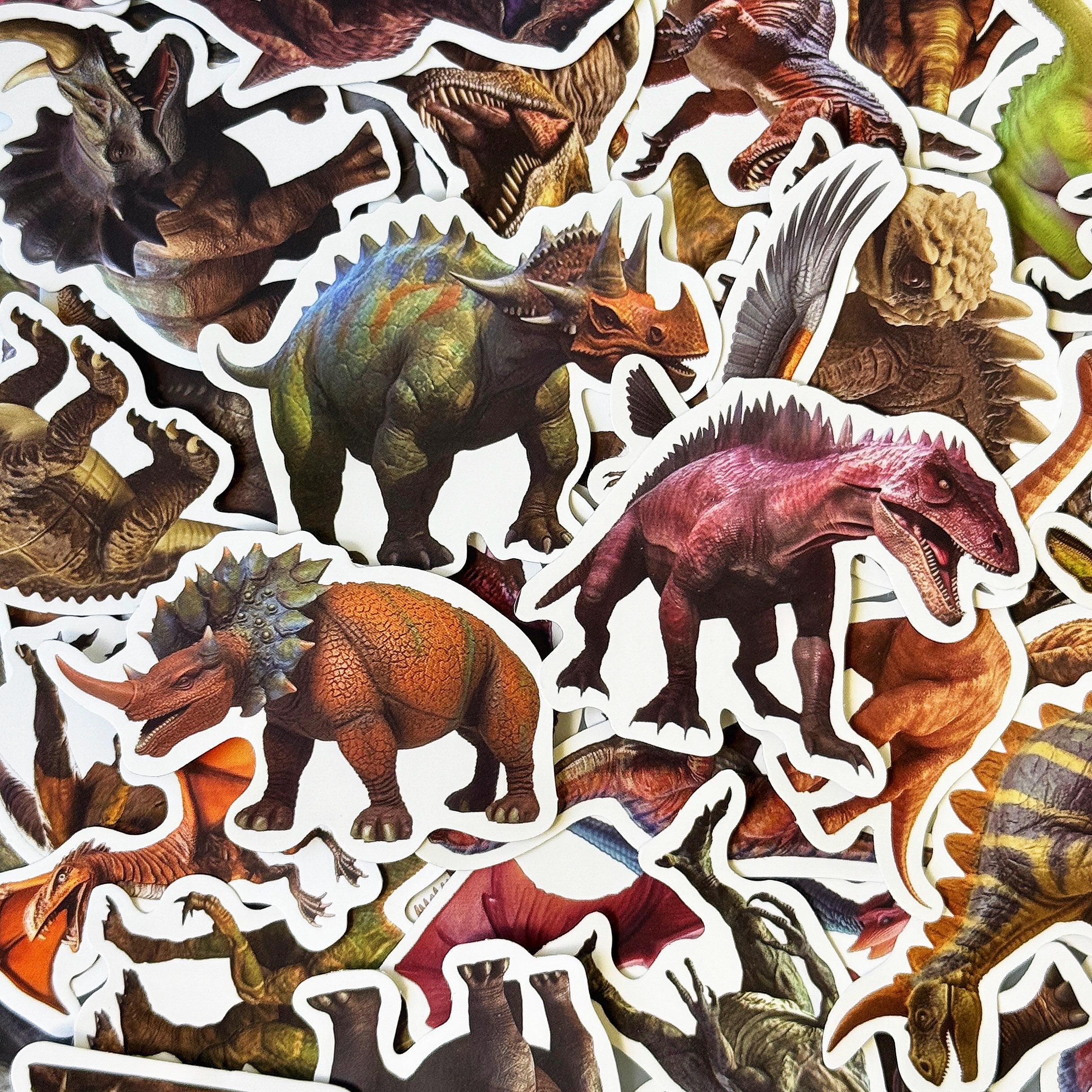 50pcs Dinosaur Stickers, T Rex Stickers, Prehistoric Animal Stickers ...