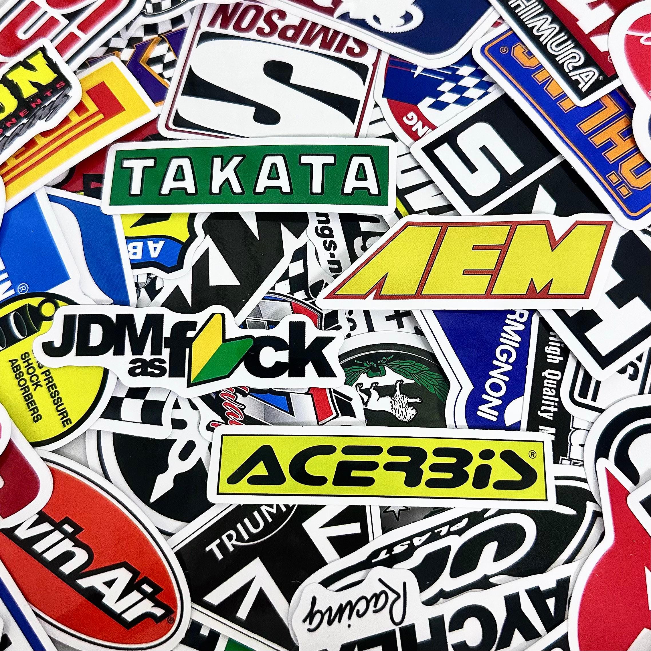 50pcs Racing Logo Stickers, Motorsport Brand Stickers, Car Decal ...