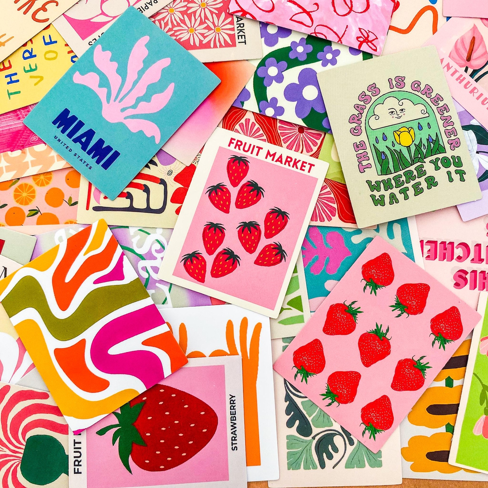 Visual Arts Stickers 50pcs Abstract Art Stickers, Colorful Matisse Style Stickers ...