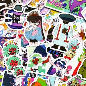 Puede incluir: Una colecci&oacute;n de pegatinas coloridas con varios personajes y dise&ntilde;os de estilo anime. Las pegatinas muestran una variedad de estilos, incluyendo personajes con contornos audaces, colores vibrantes y expresiones &uacute;nicas. Perfectas para decorar.