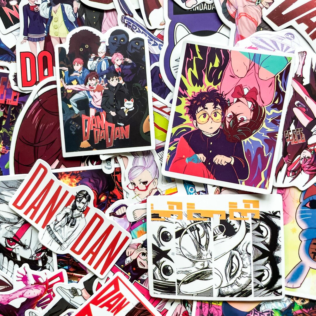 Dynamic Compositions Sticker 50pcs Dandadan Stickers, DDD Anime Character Stickers, Dynamic Action ...