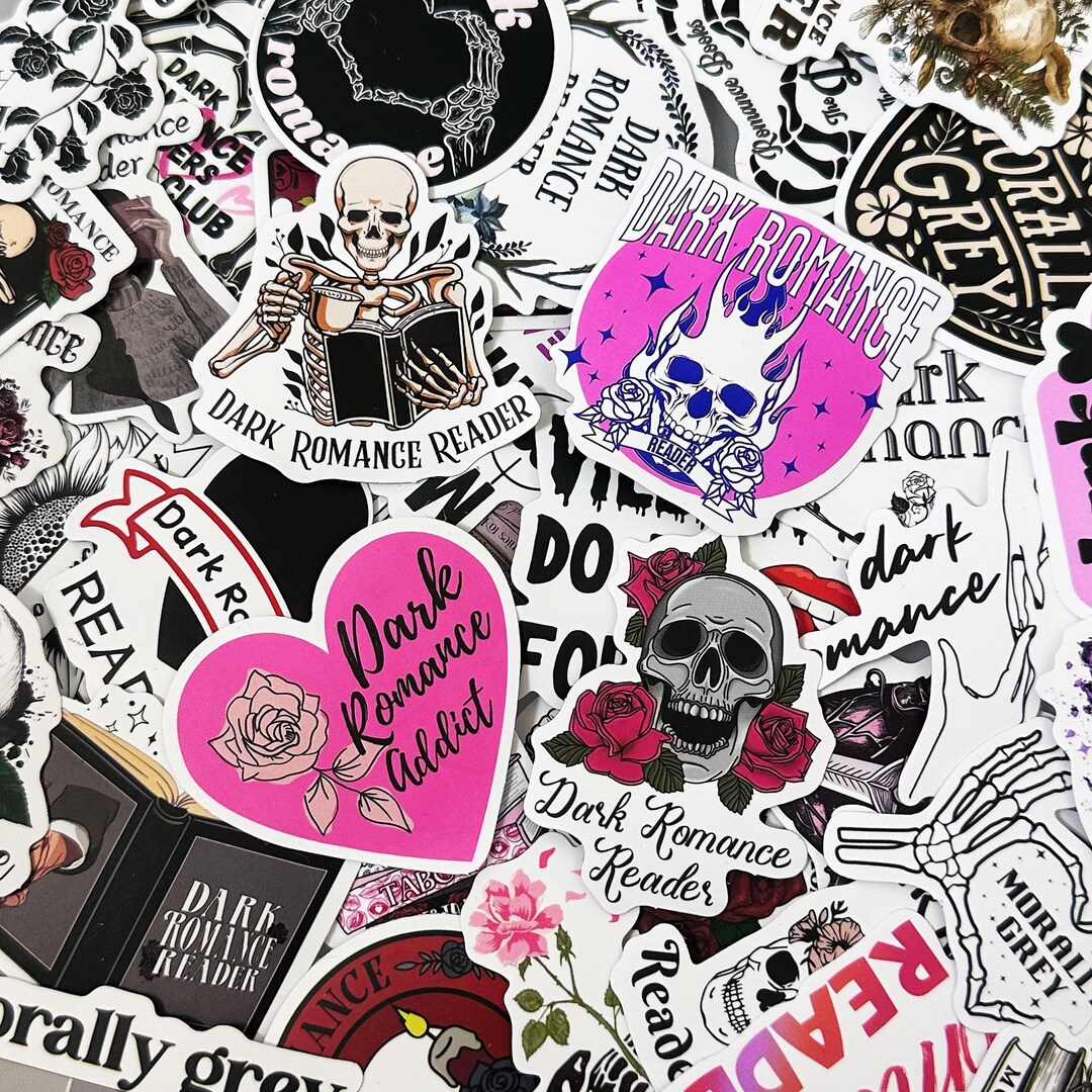 Stickers Romeotics 50pcs Dark Romance Stickers, Gothic Love Stickers, Skull Rose Stickers ...