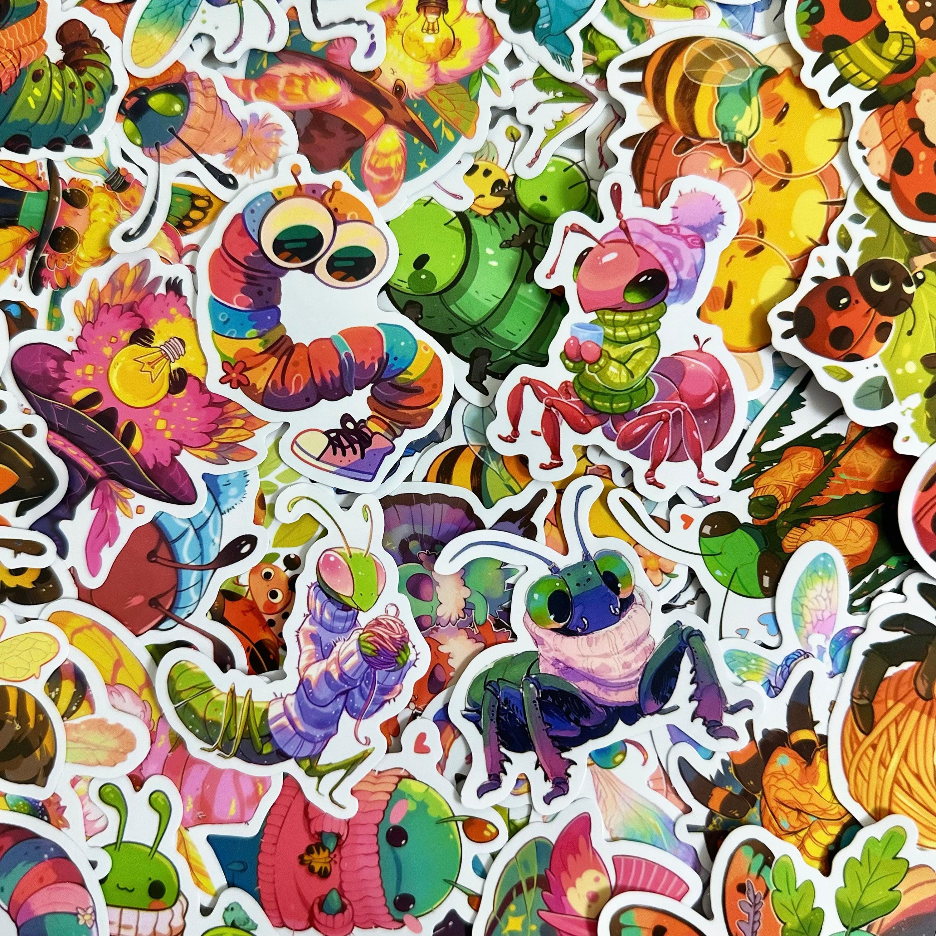 50pcs Cute Insect Stickers, Ladybug Stickers, Cartoon Bee Stickers ...