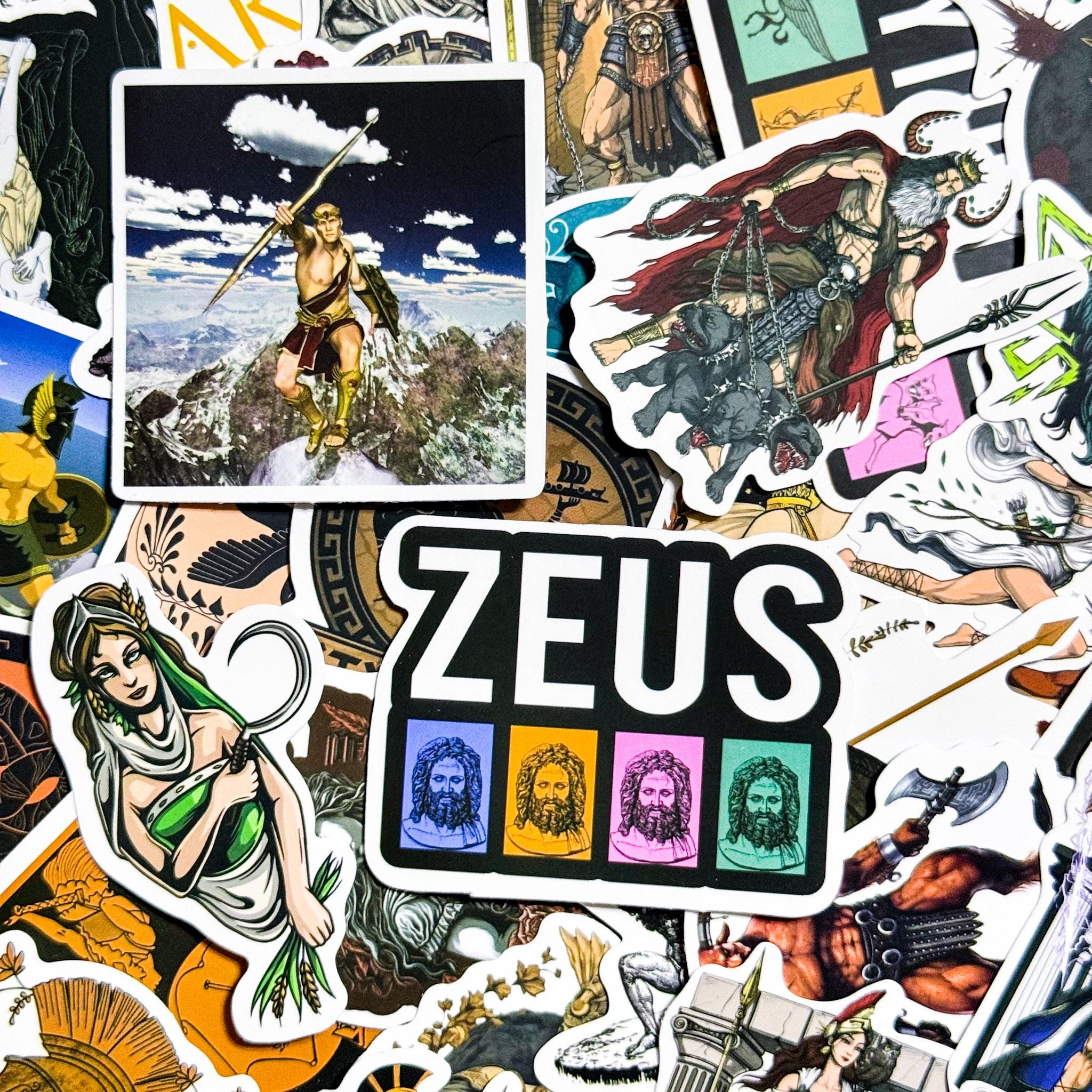 Myth Fans 50pcs Greek Mythology Stickers, Ancient Gods Stickers, Classical Myth ...