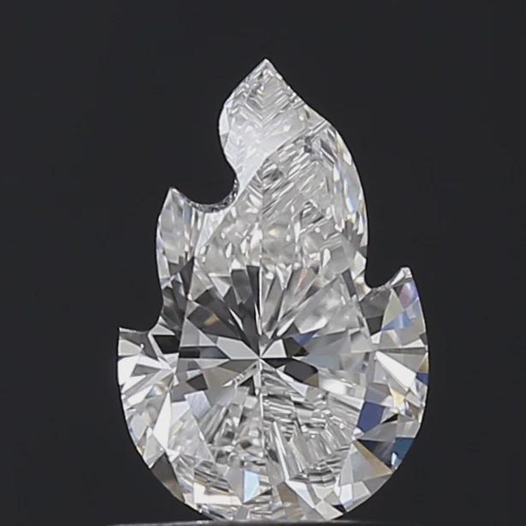 Fire Flame Shape Lab Grown Diamond EF VS 0.50 to 2 Ct Custom Size Fancy ...