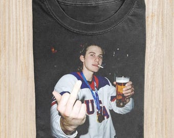 Funny Jack Hughes Usa Gold Hockey Comfort Colors Shirt, Patriotic Hockey Fan Shirt, Hockey Graphic Tee, American Hockey Pride Gifts