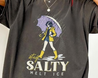 Comfort Colors No Ice Shirt, Stay Salty Melt ICE, Pro Immigration, Abolish ICE TShirt, Anti ICE Political Shirt, Social Justice Shirt