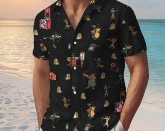 Disney Robin Hood Hawaiian Shirt, Little John OoDe-Lally Button Up Shirt, Disney Summer Shirt, Animal Kingdom Trip Shirt