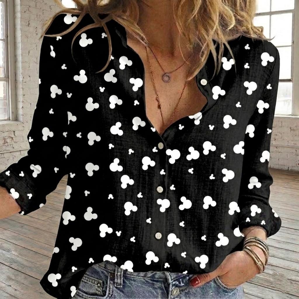 Discover Mickey Mouse Ears Shirt, Disney Mouse Ears Blouse Shirt, Disneyland Vacation Ladies Top, Disney Trip Shirt, Cartoon Fans Shirt, Gift For Her